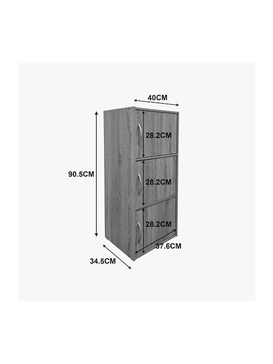 Soline Kitchen Tall Cupboard Light Gray 40x34.5x90.5cm
