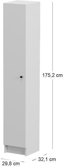 Buket Στήλη Κουζίνας Λευκό 29.8x32.1x175.2εκ.