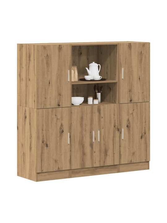 Oak Kitchen Tall Cupboard 133x41.5x131.5cm