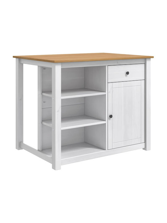 vidaXL Boden-Küchenschrank Weiß 112x77x90cm