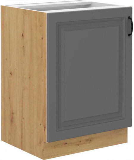 Stilo 60 Dulap De Bucătărie De Pardoseală Gri 60x60x82cm