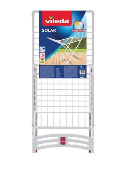 Vileda Solar Solar Πτυσσόμενη Απλώστρα Δαπέδου από Πλαστικό με Μήκος Απλώματος 20m