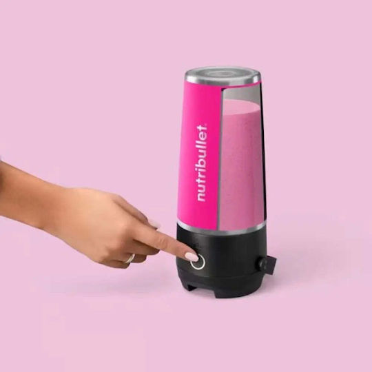 NutriBullet Flip Μπλέντερ με Ανοξείδωτη Κανάτα 590 ml 11.1V Ροζ