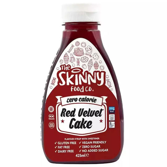 The Skinny Food Co Σιρόπι Ζαχαροπλαστικής με Γεύση Red Velvet Cake Χωρίς Προσθήκη Ζάχαρης 425ml