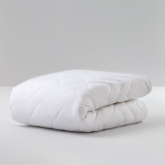 La Luna Protective Cover Single with Skirt All Cotton White 100x200+28cm