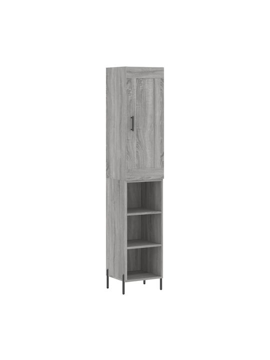 Bookcase Grey 34.5x34x180cm