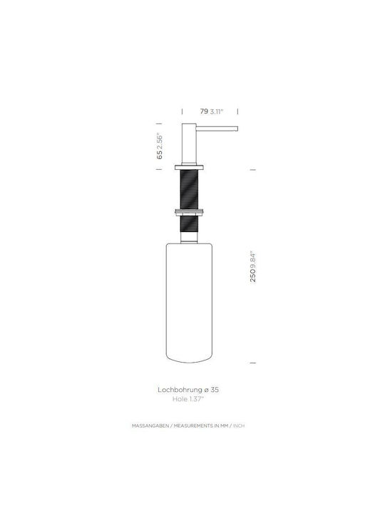 Schock Dispenser από Ανοξείδωτο Ατσάλι Ασημί 500ml