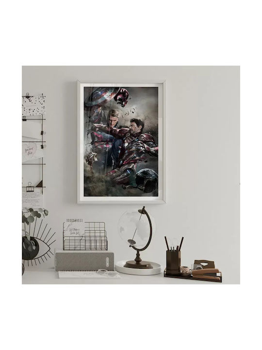 Poster Captain America Vs Iron Man Mv030 40cm X 50cm
