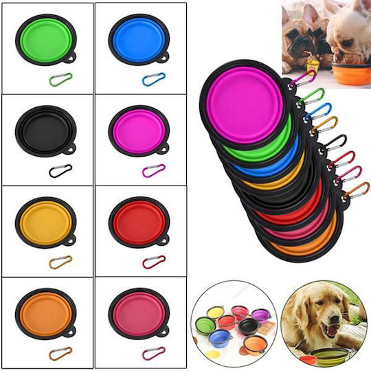 Pet Food and Water Bowl for Dog and Cat Silicone 350ml 25x6.5x5cm