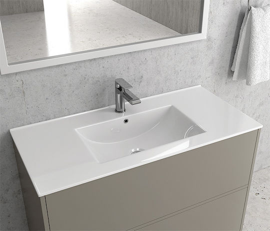 Karag LT 7506 Drop-In Porcelain Bathroom Sink 81x47x18cm White