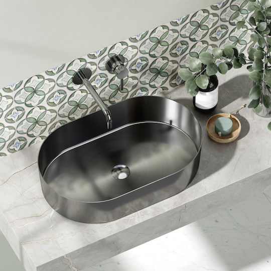 Karag Jupiter Επικαθήμενος Νιπτήρας Πορσελάνης 55x35x11cm