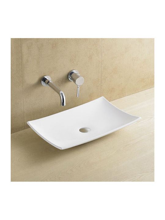 Gloria Suite Countertop Sink Porcelain 60x40x12cm White