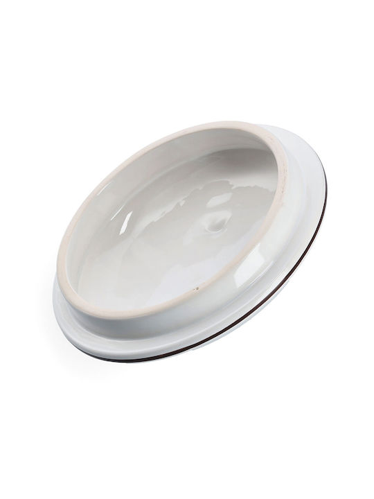 Zeller Vase General Use with Cork Ceramic White 1620ml