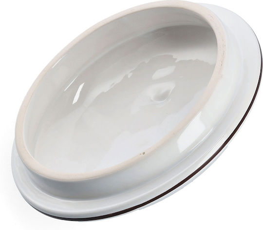 Zeller General Use Vase with Cork Ceramic White 1620ml