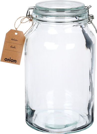 Orion General Use Glass Jar with Lid Transparent 4200ml