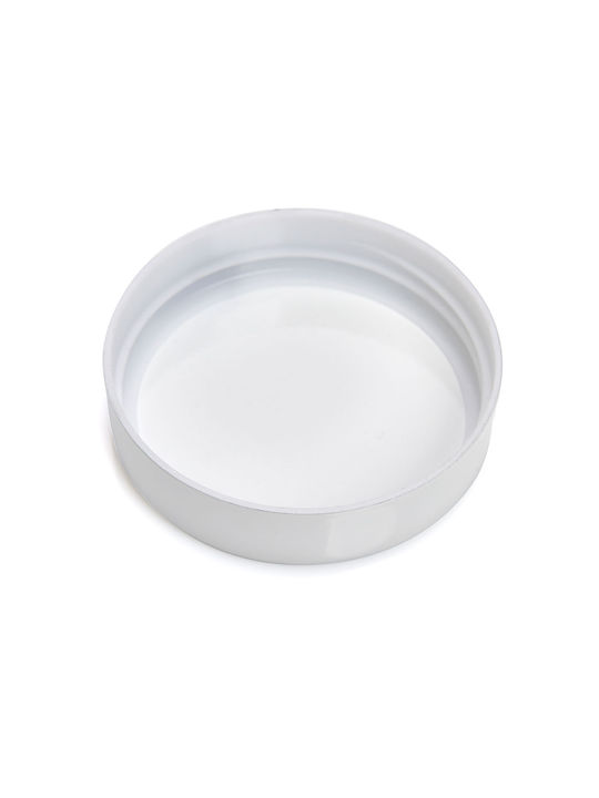 Zeller Vase General Use with Lid Metallic White 1200ml