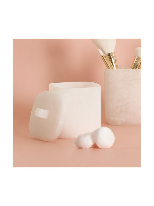 Atmosphera Cream General Use Vase with Lid White 9x9x13cm