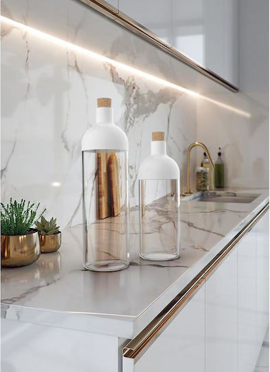 Max Home Βάζο Γενικής Χρήσης με Καπάκι Πλαστικό Λευκό 900ml