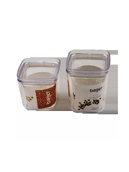 Sidirela Vase Allgemeine Verwendung mit luftdichtem Deckel Kunststoff Transparent 1000ml
