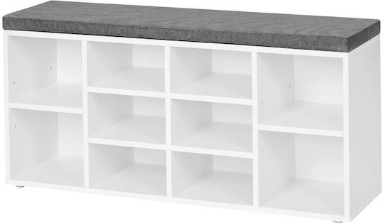 Mobilier de Intrare cu Dulap pentru Pantofi & Bancă Alb 104x30x48buc