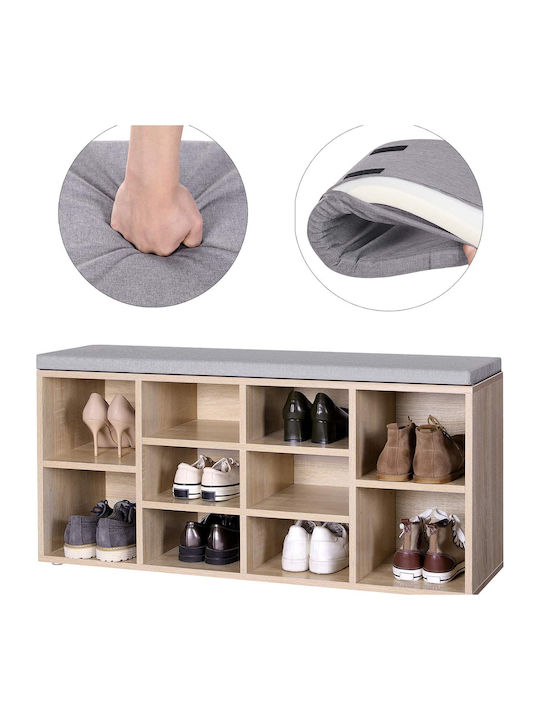 Eingangsmöbel mit Schuhschrank & Bank 104x30x48cm