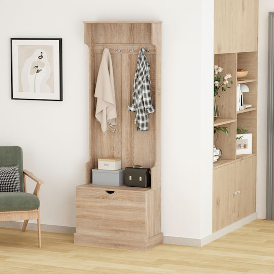 Eingangsmöbel mit Garderobe & Schuhschrank Sonama 65x34x180cm Eingangsmöbel mit Garderobe & Schuhschrank Sonama 65x34x180cm