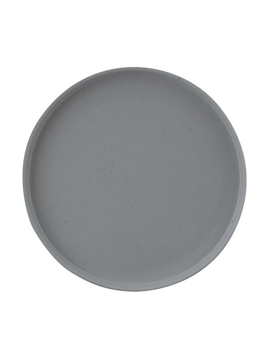 Servewell Teller Untiefe aus Melamin Gray mit Durchmesser 28cm 6Stück