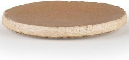Kutahya Porselen Plate Shallow Gray with Diameter 30cm