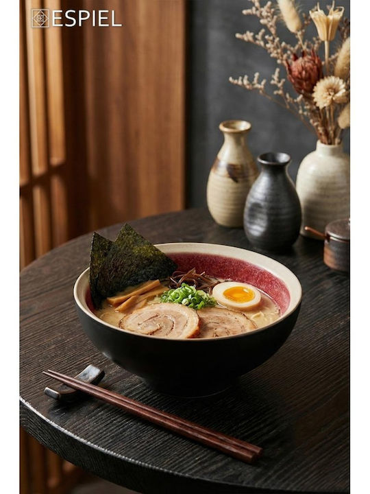 Espiel Espiel Deep Serving Plate Red with Diameter 20cm