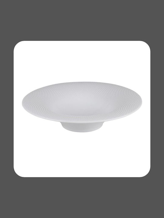 Kutahya Porselen Panio Pasta Serving Plate from Porcelain White with Diameter 28cm