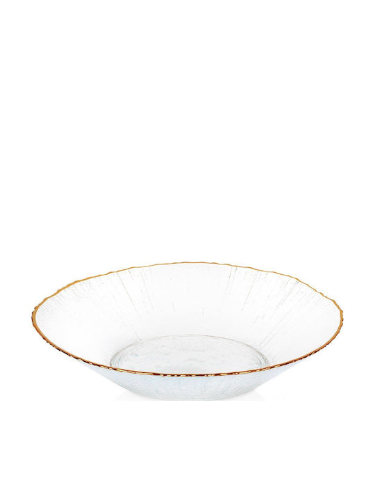 Home&Styling Collection Супа Чиния Стъклена Златиста с Диаметър 20см