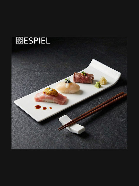 Espiel Siders Ivory Rect. Plate Shallow Rectangular made of Porcelain White 30.2x9.6cm
