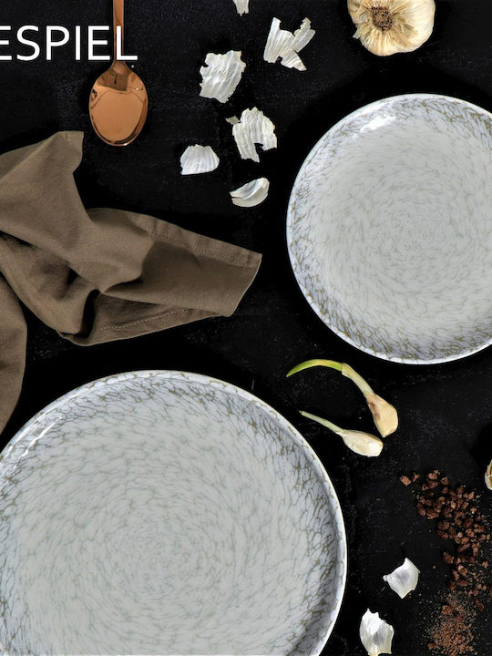 Espiel Canvas Soup Plate Porcelain Gray Diameter 20cm 6pcs