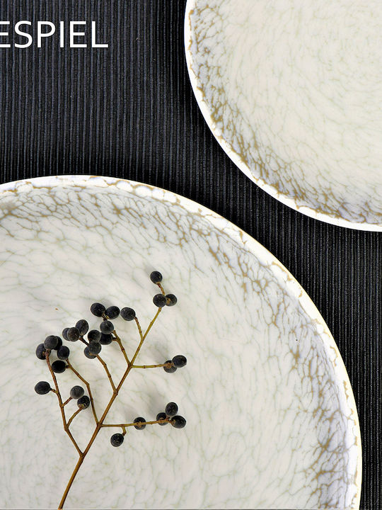 Espiel Canvas Soup Plate Porcelain Gray Diameter 20cm 6pcs