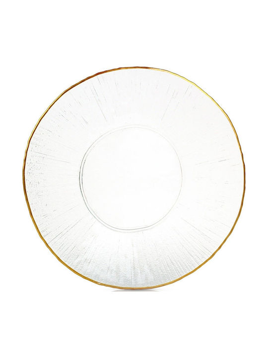 Home&Styling Collection Πιάτο Ρηχό Χρυσό με Διάμετρο 32cm