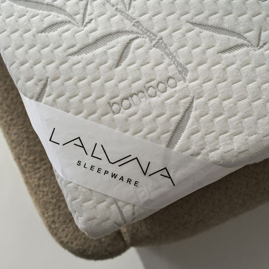 La Luna Mattress Topper Easy Rest Double Memory Foam with Bamboo Fibers , Removable Cover & Elastic Straps 140x200x5cm