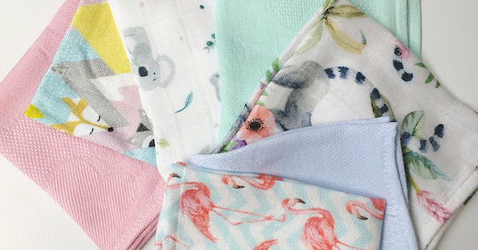 Bocioland Swaddle-Tuch Aqua 30x30cm. 1Stück
