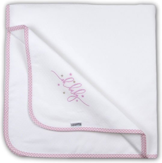 Ninetta Bebe Stars Piqué-Kuscheldecke Rosa 90x90cm.