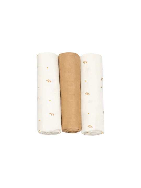 Trois Kilos Sept Muslin Shoulder Burp Cloths Multicolour 70x70cm. 3pcs