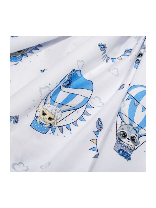 Dimcol The Floating Zoo 596 Baby Burp Cloth Cotton White 80x80cm