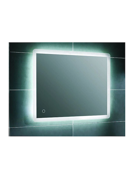 Gloria Nora Ορθογώνιος Καθρέπτης Μπάνιου Led Αφής 60x80cm