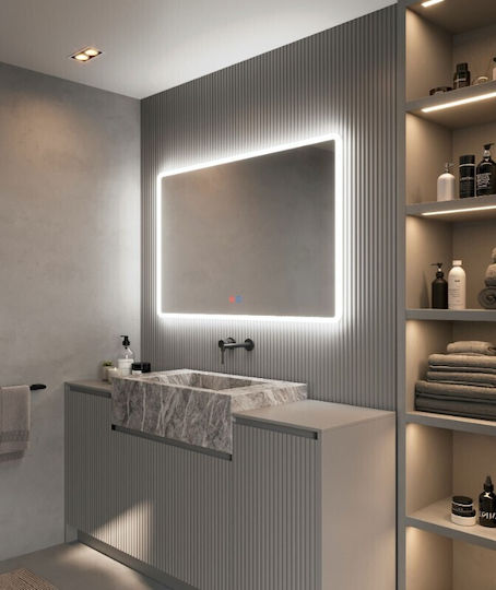 Imex Квадратно Огледало За Баня LED От Метал 60x80см