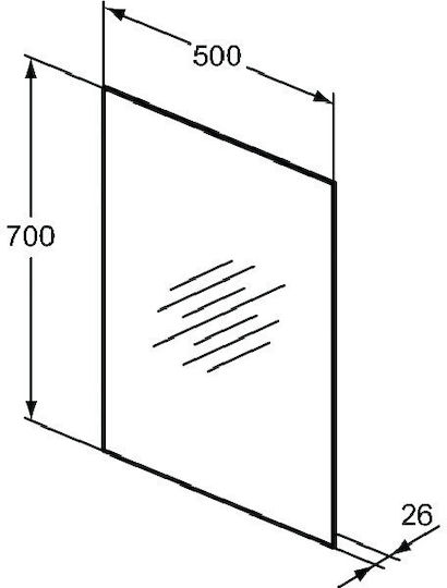 Ideal Standard Ορθογώνιος Καθρέπτης Μπάνιου 40x100cm
