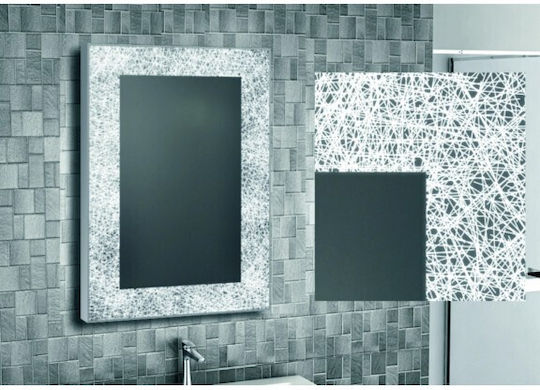 Inter Ceramic Icl 1792 Bathroom Mirror Led Lighting Touch Screen Clock Temperature Indicator Anti-fog System