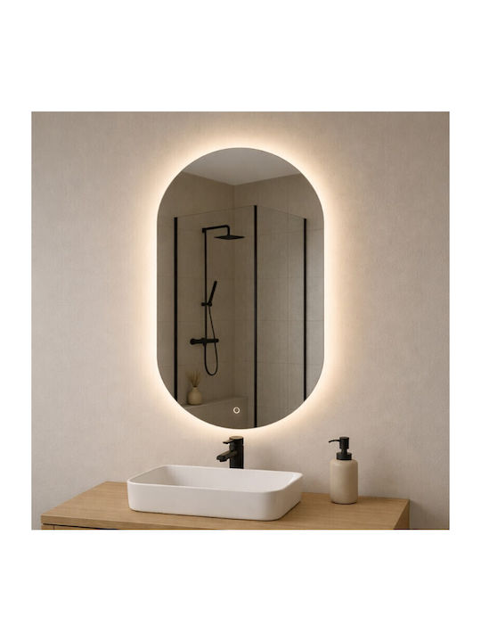 Savvopoulos Capsule Oglindă de Baie cu Lumini LED cu Atingere 60x90cm