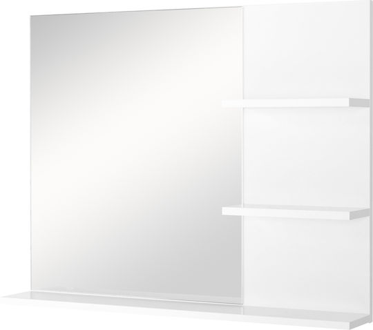 Kleankin 834-207 Ορθογώνιος από MDF με Ράφι & Ντουλάπι 60x48cm Λευκός