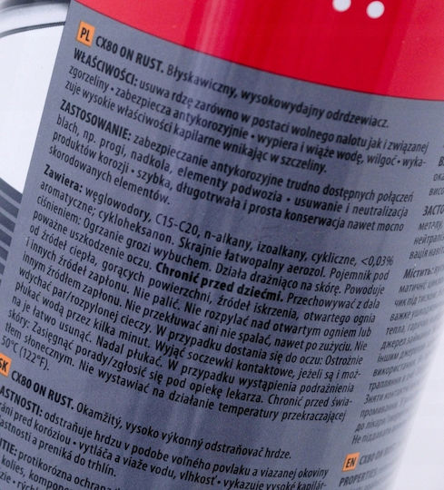 CX80 Καθαριστικό Σκουριάς σε Spray 500ml