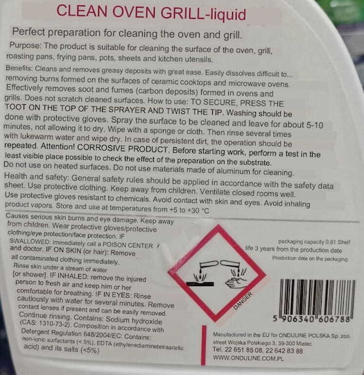 Lichid pentru cuptoare și grătare Feda Clean H-35 0.6l