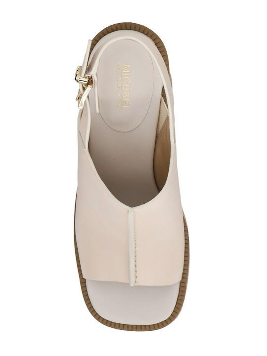 Leather Women's Sandals Ecru