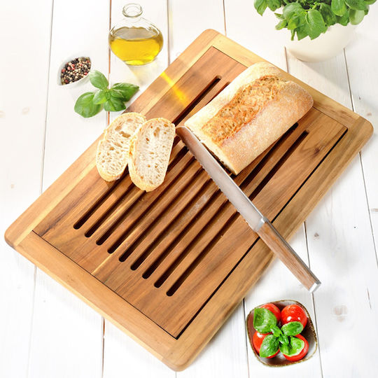 Kesper Rectangular Wooden Chopping Board for Bread Brown 47.5x32cm